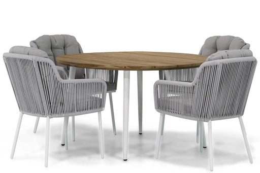 Santika Tendenza/Montana 130 cm rond dining tuinset 5-delig - 17585