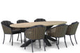 Santika Tika/Brookline 240 cm ovaal dining tuinset 7-delig