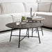 DTP Home Salontafel Delta Betonlook, Set van 2 stuks - Bruin/Zwart - Rond