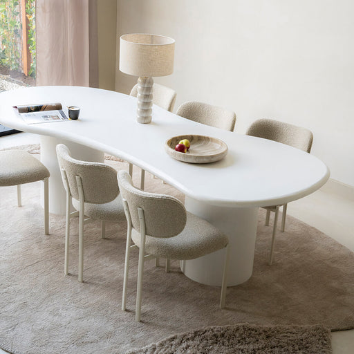 By-Boo Organische Eettafel Seki 200 x 110cm - Wit