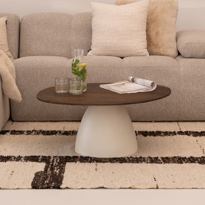 Sohome Organische Salontafel Madin Mangohout, 86cm - Bruin
