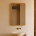 Kave Home Spiegel Shamel Teakhout, 70 x 45cm - Naturel