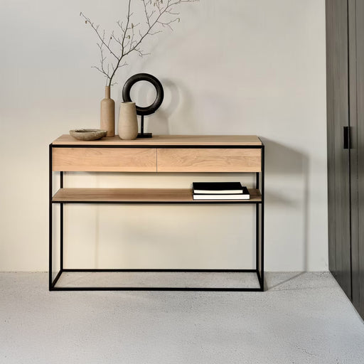 Ethnicraft Sidetable Monolit Eikenhout, 122cm