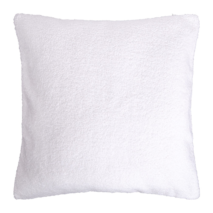 QUVIO Sierkussenhoes teddy - 45x45cm - Wit