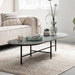 DTP Home Ovale Salontafel Soho Betonlook, 150 x 60cm - Zwart - Ovaal