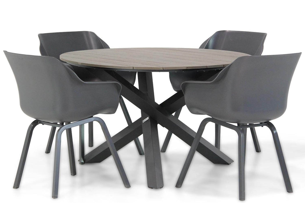 Hartman Sophie element/Ancona 125 cm rond dining tuinset 5-delig