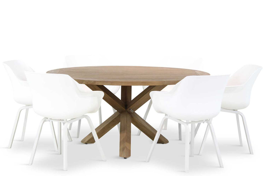 Hartman Sophie element/Sand City rond 160 cm dining tuinset 7-delig - 5774