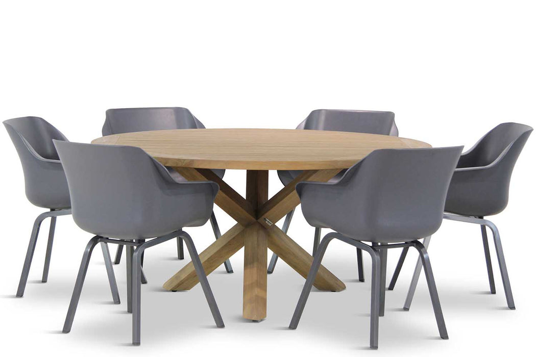Hartman Sophie element/Sand City rond 160 cm dining tuinset 7-delig - 5766
