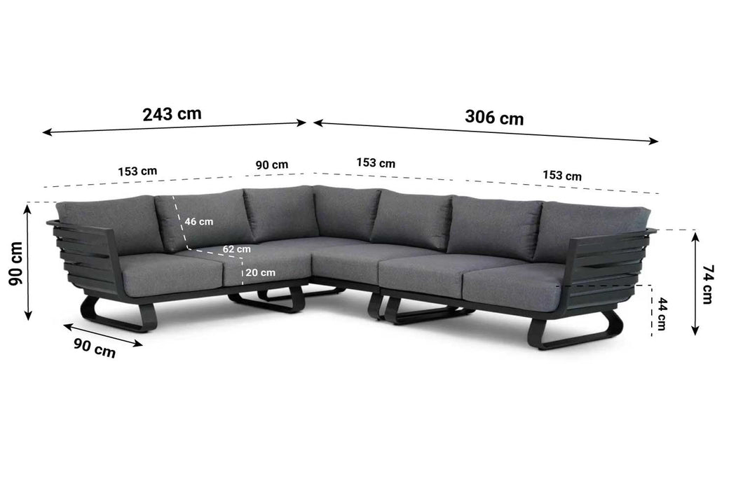Santika Sovita hoek loungeset 3-delig - 10272