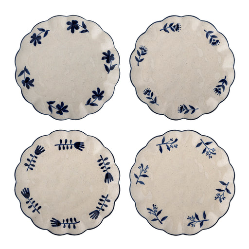 Bloomingville Bord Eimy Set van 4 stuks, 20cm - Blauw - ThatLyfeStyle