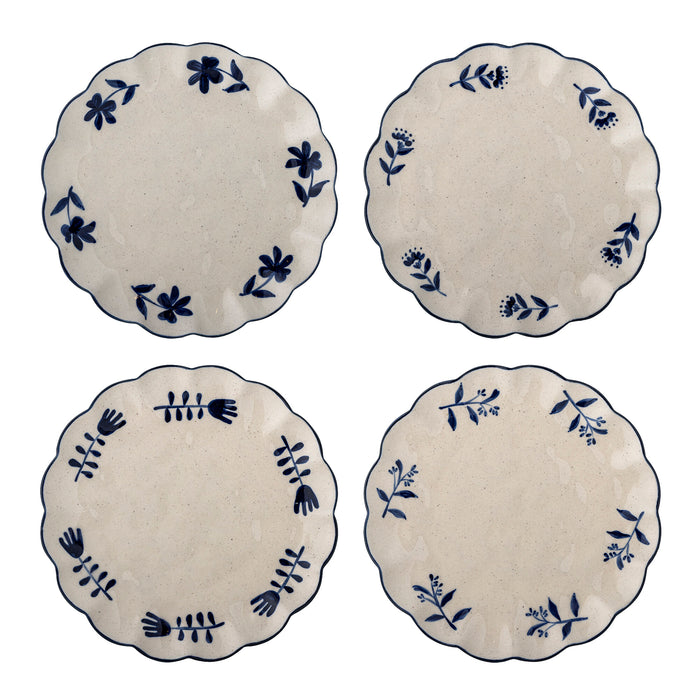 Bloomingville Bord Eimy Set van 4 stuks, 20cm - Blauw