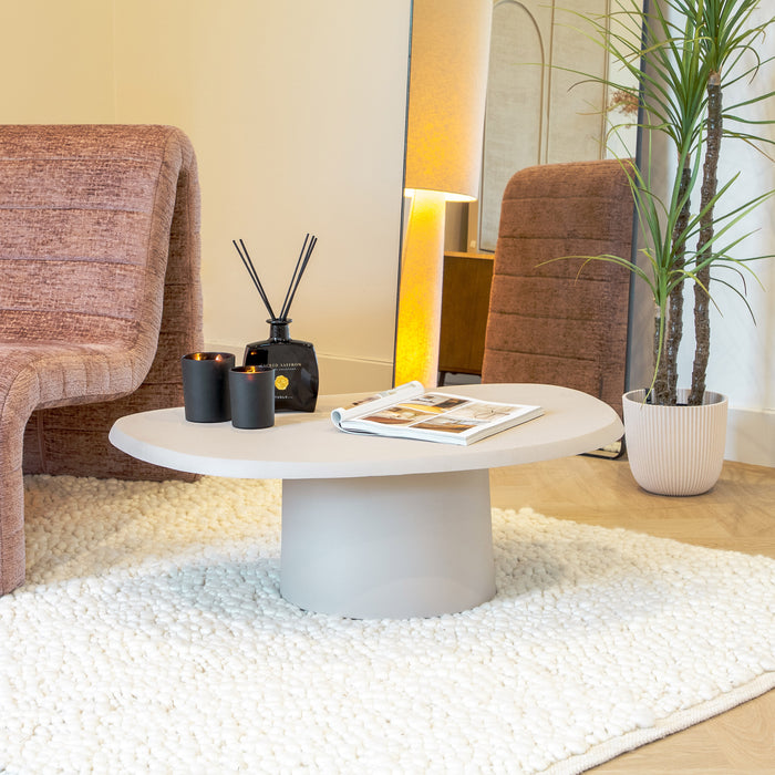 By-Boo Salontafel Sten organisch 89 x 59cm - Beige - Japandi