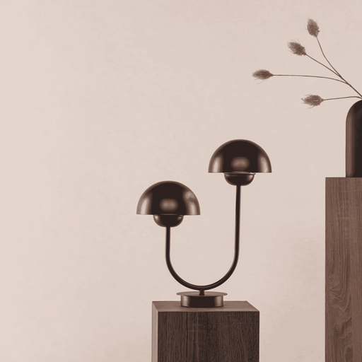 Nohr Tafellamp Lakitha 2-lamps - Zwart