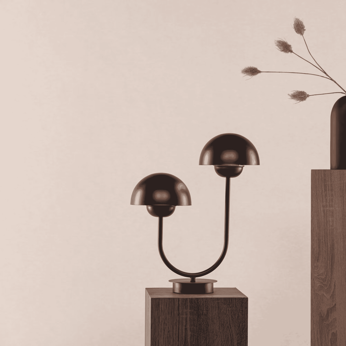 Nohr Tafellamp Lakitha 2-lamps - Zwart