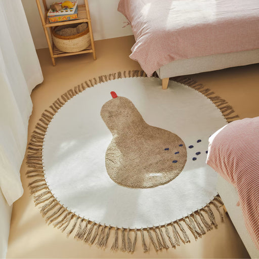 Kave Home Rond Vloerkleed Tamya Peer, 120cm - Beige - ThatLyfeStyle