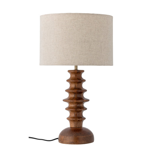 Bloomingville Tafellamp Elinora Linnen en mangohout, 52cm hoog - Bruin