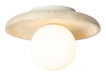 its about RoMi Plafondlamp Tivoli Travertin & Glas - Wit