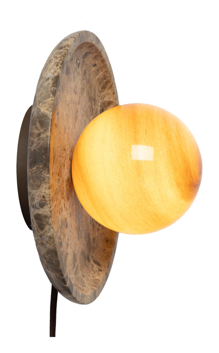 its about RoMi Wandlamp Tivoli Marmer & Glas, 25cm - Bruin