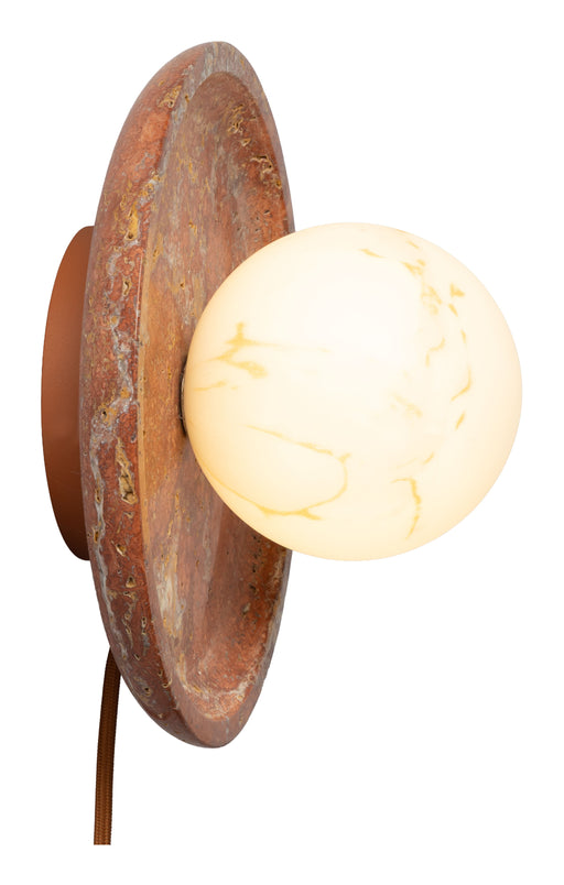 its about RoMi Wandlamp Tivoli Travertin & Glas, Ø25cm - Terracotta