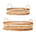 Bloomingville Schaal Salle Bamboe, Set van 2 stuks - Naturel