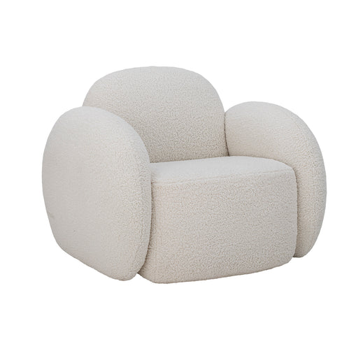 Bloomingville Fauteuil Zanno Teddy stof - Wit