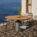 Kave Home Ronde Eettafel Tudons Teakhout, 120cm - Donkergrijs