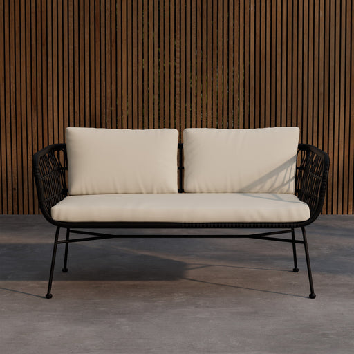 Nohr 3-zits Tuinbank Marison Rattan, 140cm - Zwart