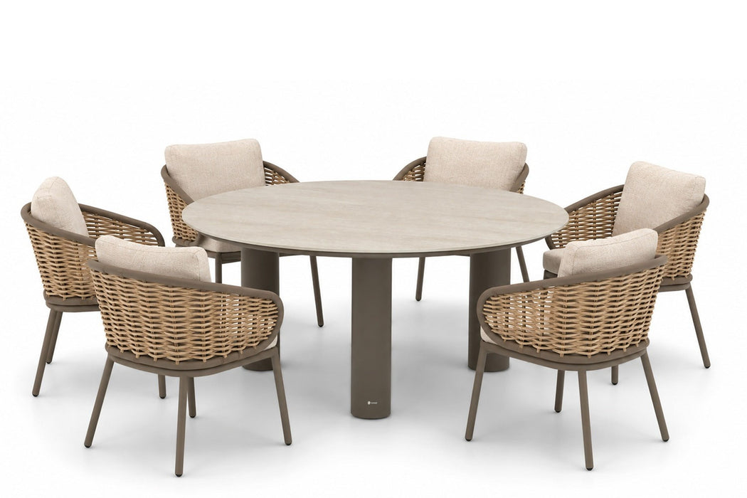 Apple Bee Pine Key/Trino 158 cm dining tuinset 7-delig