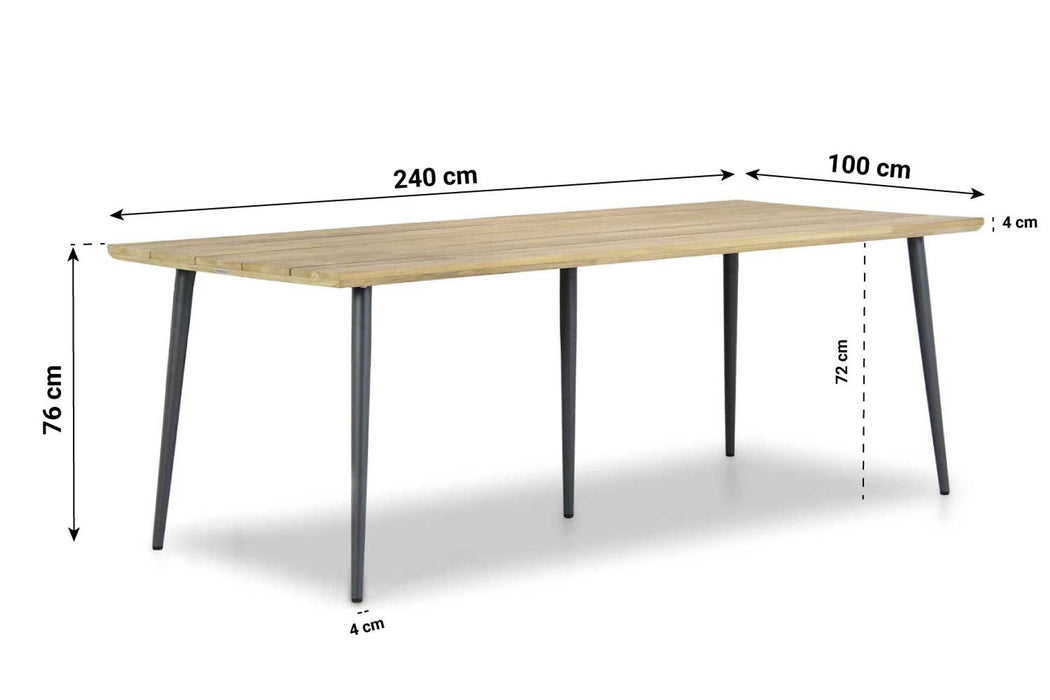 Lifestyle Montana dining tuintafel 240 x 100 cm - 14788