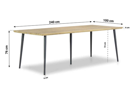 Lifestyle Montana dining tuintafel 240 x 100 cm - 14788