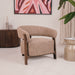 Richmond Fauteuil Dalara Tweed stof en beukenhout - Bruin