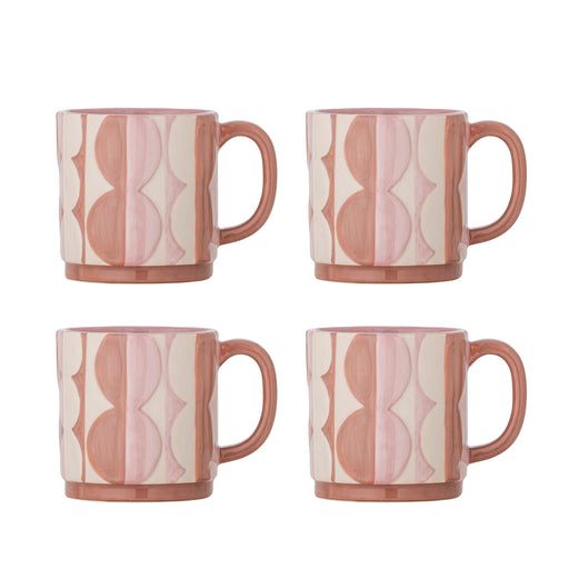 Bloomingville Mok Saul Set van 4 stuks - Roze - ThatLyfeStyle