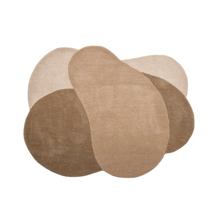 Bloomingville Organisch Vloerkleed Denton Wol, 110 x 140cm - Bruin