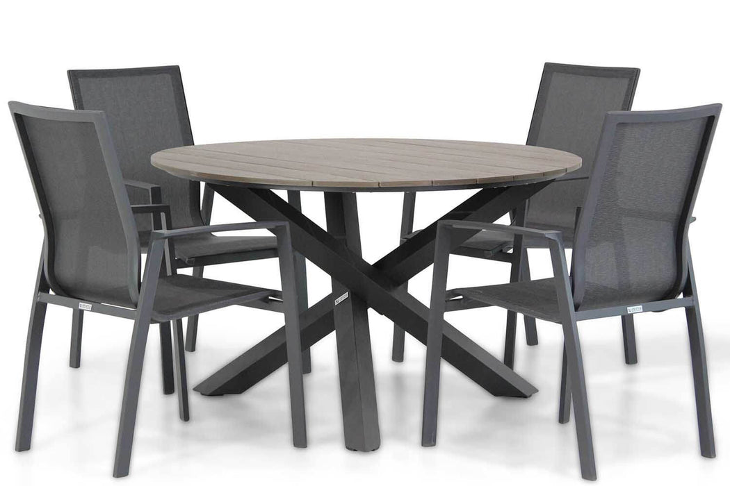 Lifestyle Ultimate/Ancona 125 cm dining tuinset 5-delig