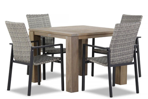 Lifestyle Upton/Brighton 100 cm dining tuinset 5-delig stapelbaar