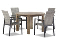 Lifestyle Upton/Brighton 120 cm rond dining tuinset 5-delig stapelbaar