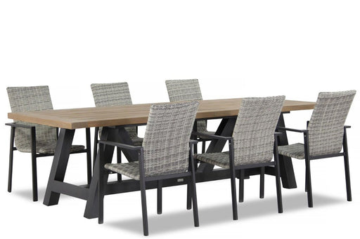 Lifestyle Upton/Trente 260 cm dining tuinset 7-delig stapelbaar
