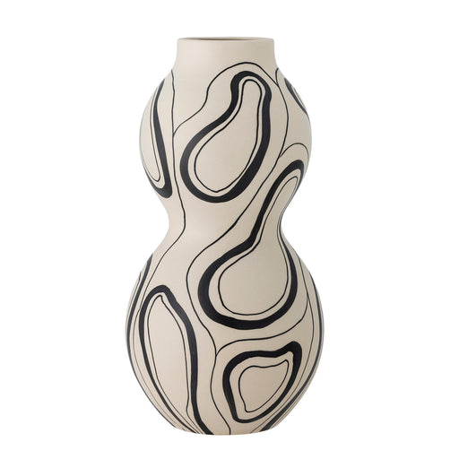 Bloomingville Vaas Nicola 34cm hoog - Zwart - ThatLyfeStyle