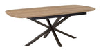 DTP Home Uitschuifbare Eettafel Utopia Teakhout, 210/260 x 105cm - NATUREL - Organisch