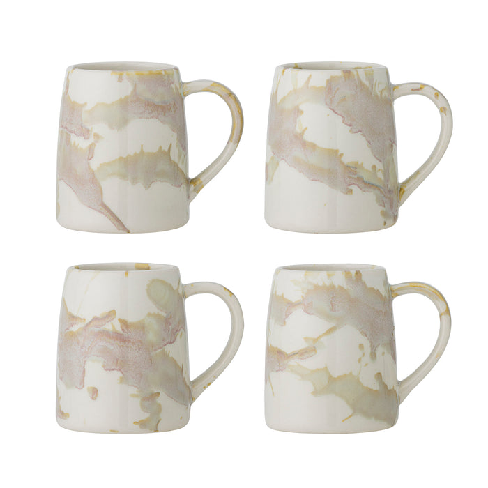 Bloomingville Mok Winnie Set van 4 stuks - Crème