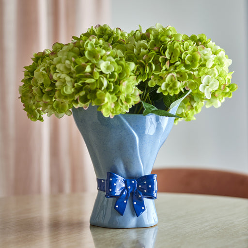 Bloomingville Vaas Belivia 28cm hoog - Blauw - ThatLyfeStyle