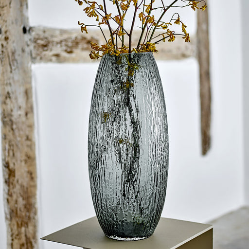 Bloomingville Vaas Brock Glas, 50cm hoog - Grijs - ThatLyfeStyle