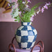 Bloomingville Vaas Check 24cm hoog - Meerkleurig