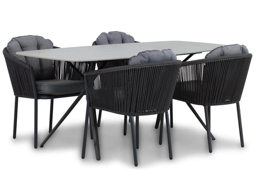 Santika Novita/Valerio 180 cm dining tuinset 5-delig