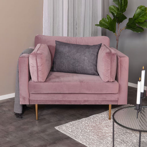 Nohr Fauteuil Tylan Velvet - Roze - ThatLyfeStyle