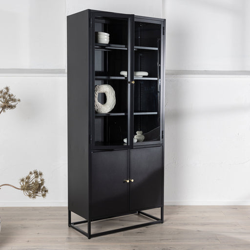Nohr Vitrinekast Shaune 190 x 80cm - Zwart