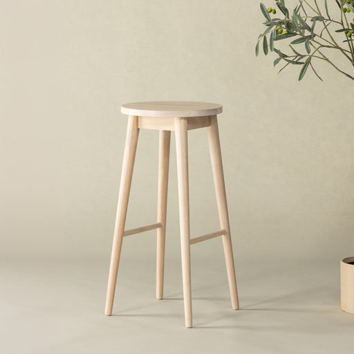 Nohr Barkruk Donella Rubberhout - Naturel (zithoogte 75cm)