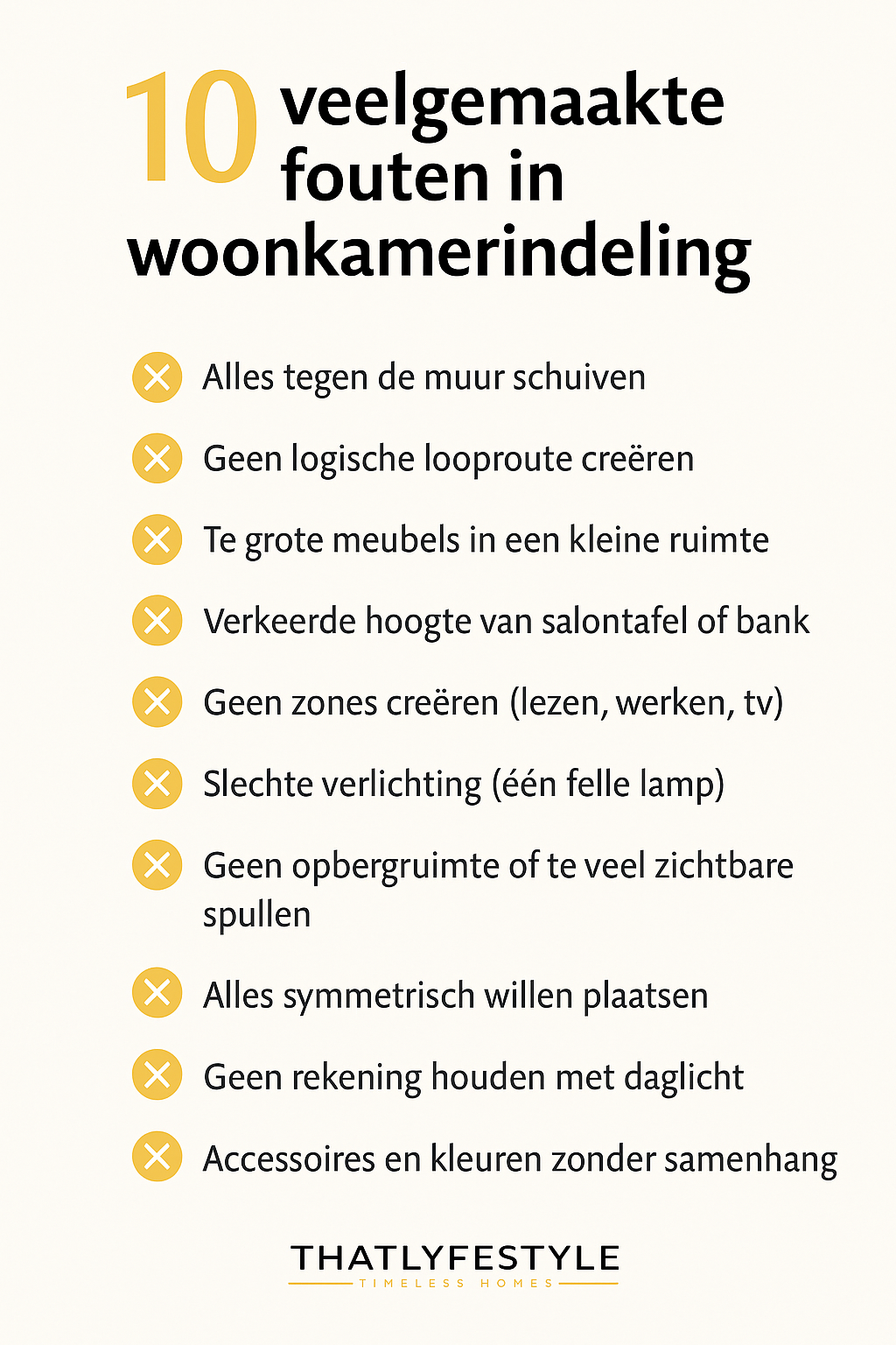 veelgemaakte fouten bij het inrichten van je woonkamer