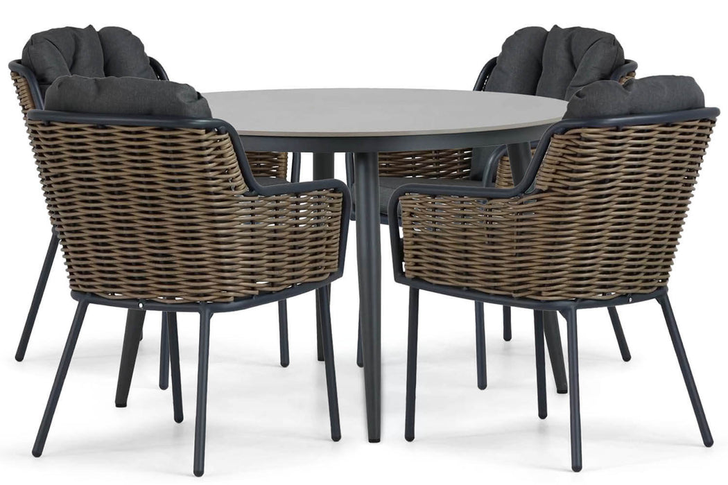 Santika Fasano/Vienna 120 cm dining tuinset 5-delig