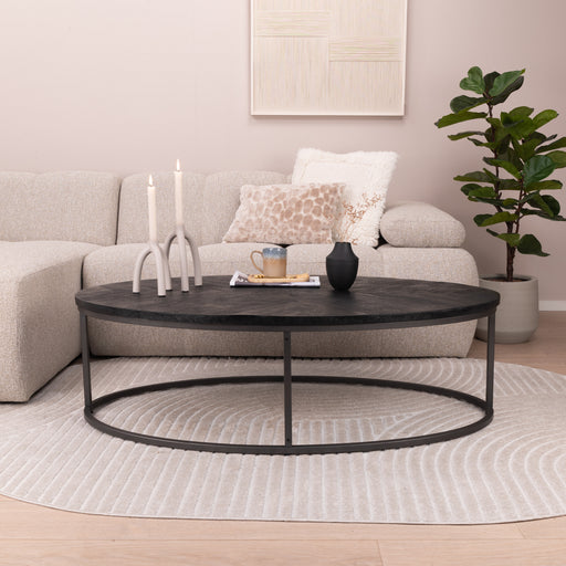 Tower Living Salontafel Viola Ovaal, 135 x 75cm - zwart